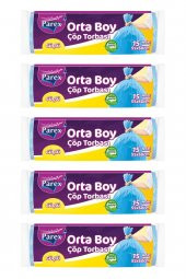 Parex Güçlü Çöp Torbası Orta Boy 15'li X 5' Li Paket - 1