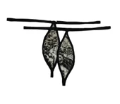 ASM1208 Kadın 2 li  Leopar Saten Mini Damla Kıskırtıcı String - 6