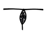 ASM1206 Kadın 2 li Siyah Tül Dantel Mini Damla Kıskırtıcı Tanga - 6