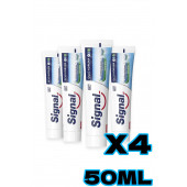 Signal Diş Macunu Üçlü Koruma Çürüklere Karşı Beyazlatıcı ve Ağız Kokusuna Karşı Etkili 50 ml x 4 Adet - 1