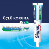 Signal Diş Macunu Üçlü Koruma Çürüklere Karşı Beyazlatıcı ve Ağız Kokusuna Karşı Etkili 50 ml x 4 Adet - 5