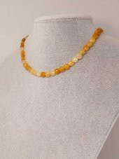 Akik Taşı YASSI Faset Kesim Kolye 6x4mm (Sabit Klipsli) (42830) thumbnail 1