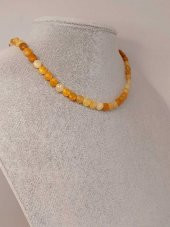 Akik Taşı YASSI Faset Kesim Kolye 6x4mm (Sabit Klipsli) (42830) thumbnail 2