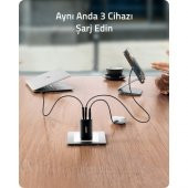 Anker PowerPort III 3-Port 65W şarj - A2667 - 3
