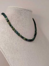 Akik Taşı YASSI Faset Kesim Kolye 6x4mm (Sabit Klipsli) (42835) thumbnail 1