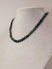 Akik Taşı YASSI Faset Kesim Kolye 6x4mm (Sabit Klipsli) (42835) thumbnail 2