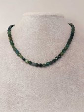 Akik Taşı YASSI Faset Kesim Kolye 6x4mm (Sabit Klipsli) (42835) thumbnail 3