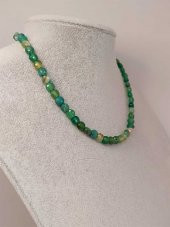 Akik Taşı YASSI Faset Kesim Kolye 6x4mm (Sabit Klipsli) (42840) thumbnail 1