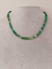 Akik Taşı YASSI Faset Kesim Kolye 6x4mm (Sabit Klipsli) (42840) thumbnail 3