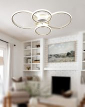 TT Aydınlatma TT035-4-BY  Drone Modeli Mat Beyaz 4 lü Led Avize thumbnail 2