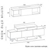BMdekor TV Ünitesi Arzu Ceviz 150 cm - 4