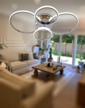 TT Aydınlatma TT035-4-KR  Drone Modeli Krom Kaplama 4 lü Led Avize - 3