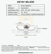 TT Aydınlatma TT035-4-KR  Drone Modeli Krom Kaplama 4 lü Led Avize - 5