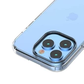 Gpack Apple iPhone 15 Pro Max Kılıf Coss Şeffaf Sert Kapak Silikon 5mm Nano Ekran Koruma - 4