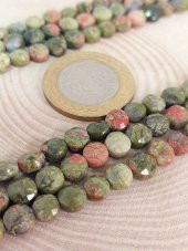 Unakit Taşı YASSI Faset Kesim Kolye 6x4mm (Sabit Klipsli) thumbnail 4