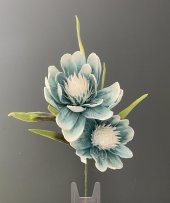 LAMEDOR KEKLİK ÇİÇEĞİ MAVİ BEYAZ 100 CM - 1