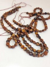 Kaplan Gözü Taşı YASSI Faset Kesim Dizi 6x4mm thumbnail 3