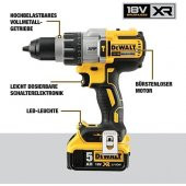 Dewalt DCD996P2-QW 18V/5.0Ah Li-ion Çift Akülü Kömürsüz Profesyonel Darbeli Matkap - 5
