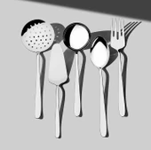 Nehir Sultan Sade 5 Parça Paslanmaz Çelik Servis Takımı thumbnail 1