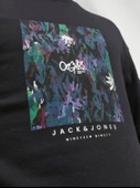 JACK JONES Yazı Baskılı Bisiklet Yaka Erkek Sweatshirt 12242366 thumbnail 5