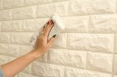Renkli Duvarlar 70x77cm Krem Mutfak Tezgah Arası 3d Kendinden Yapışkanlı  Sünger Tuğla Duvar Kaplama Paneli Kağıdı - 2