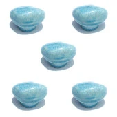 5 Adet Porselen Mavi Taş Düğme Tek Vidalı Mobilya Dolap Kulp - 1