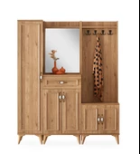 Irmak Portmanto Çift Askılık Ayakkabılık Aynalı 160x37x195 - 4