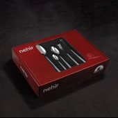 Nehir Milano Sade 12 Kişilik 60 Parça Çatal Kaşık Takımı - 11