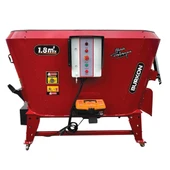 Burkon 1.8 m3 Çift Helezon Dikey Ev Elektrikli Yem Karma Makinası 220V - 1
