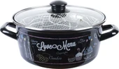 Tantitoni Love Menu Emaye Kızartma Tenceresi 28 cm KAPYA 28KTLM (8695836357347) thumbnail 1