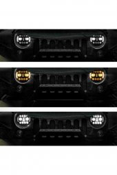 18 Cm 7” Turuncu Beyaz Angel Adaptif Far Angel 8 Modlu Offroad Led Lamba Drl - 4