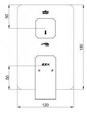 Eca Tiera Ankastre Mat Siyah Banyo Bataryası 2 Parça Set / 2 Yollu (102167205C1-KDE+102166201C1) - 3