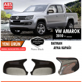 Vw Amarok 2010 ve Sonrası Uyumlu Batman Yarasa Ayna Kapağı Piano Black ABS Plastik - 1