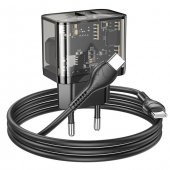 Polham HC Seri 20W 1x USB,1x Type-C Şarj Başlığı ve 1MT Type C Kablolu Süper Hızlı Şarj Adaptör Seti - 5
