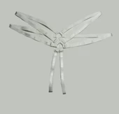 ASM1216 Kadın 2 Li Beyaz Yıldızımsın Çift Lastik Tanga - 5