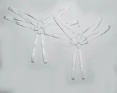 ASM1216 Kadın 2 Li Beyaz Yıldızımsın Çift Lastik Tanga - 4