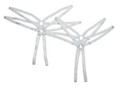 ASM1216 Kadın 2 Li Beyaz Yıldızımsın Çift Lastik Tanga - 1