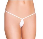 ASM1211 Kadın 2 li  Beyaz Mıcro Mini Damla Kıskırtıcı String - 2