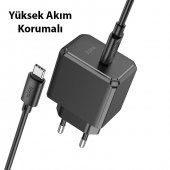 Polham HC Seri 30W 1x Type-C Şarj Başlığı ve 1MT TYPE C Kablolu Süper Hızlı Şarj Adaptör Seti, Isı ve Akım Korumalı Akıllı Şarj Başlığı - 4