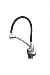 Movecci   Dual Flow Çift Akışlı Eviye Mutfak Bataryası Buton Kumandalı Silikon Hortumlu - 1