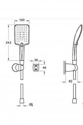 Artema   A45629 Shıne Square El Duşu Takımı - 2