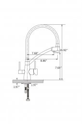 Movecci   Dual Flow Çift Akışlı Silikon Hortumlu Eviye Bataryası Su Arıtma Girişli - 2