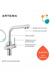 Artema A42144 Split Dual-Flow Mutfak Bataryası - 2