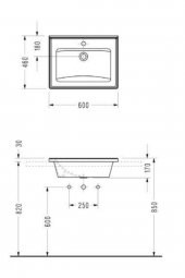 Eca   Serel Star 60 Cm Tezgah Etajerli Lavabo 3001txs110h - 2
