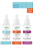 Yoğun Nemlendirici Aydınlatıcı ve Yaşlanma Karşıtı Bakım Seti (C Vitamini+Hyaluronic Acid+Collagen) - 1