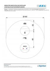 Eca Myra Ankastre Mat Beyaz Banyo Bataryası 2 Parça Set / 2 Yollu (102167203C4-YDE+102166201C4) thumbnail 3