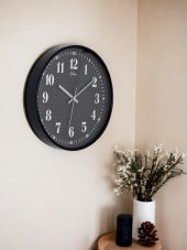 Galaxy 218-K-1 Serisi Eskitme Metal Görünümlü Sessiz Akar Modern Duvar Saati 30 cm - 2