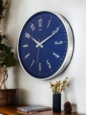 Galaxy 717-G-1 Serisi Eskitme Metal Görünümlü Sessiz Akar Modern Duvar Saati 40 cm thumbnail 2