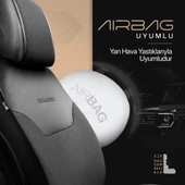 Otom Exclusive Koruyucu Oto Koltuk Minderi Premium Keten Siyah - 3