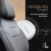 Otom Exclusive Koruyucu Oto Koltuk Minderi Premium Keten Füme - 3